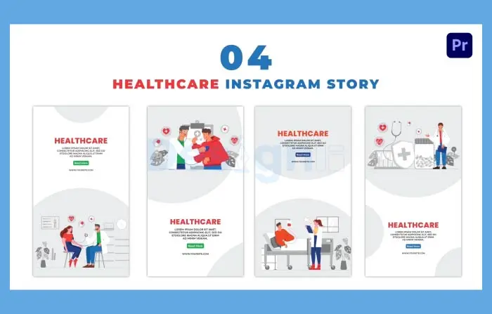 Healthcare Doctor and Patient Premium Vector Instagram Story